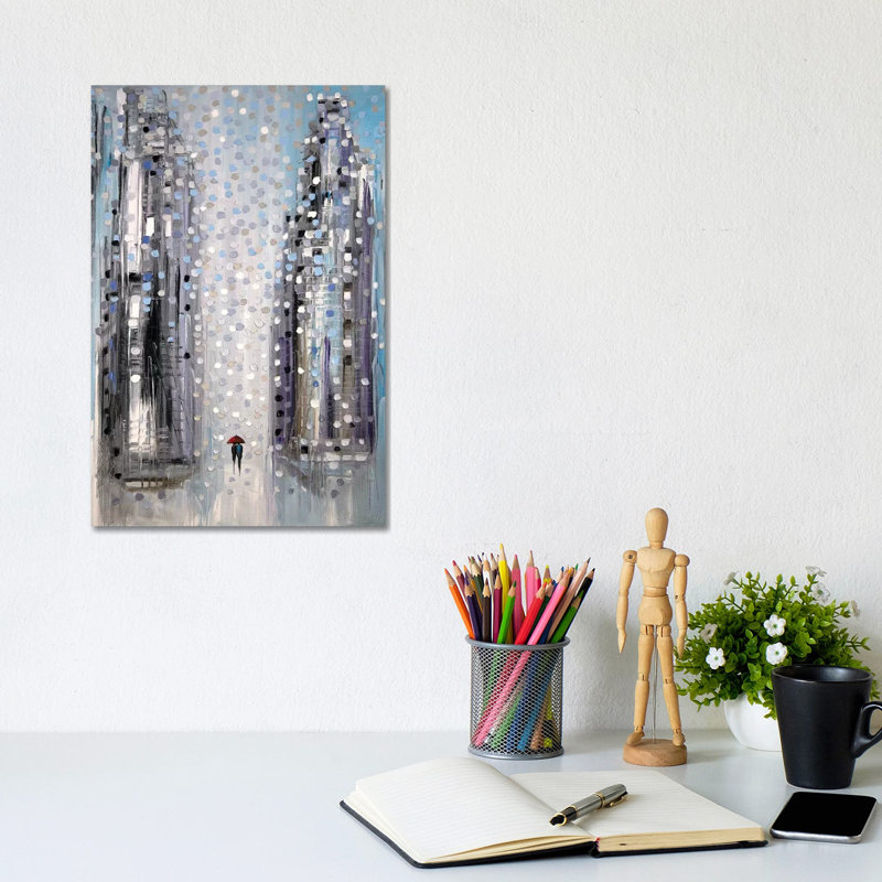 Under The Red Umbrella by Ekaterina Ermilkina - Wrapped Canvas Print, 20.32 cm H x 30.48 cm W