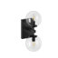 Luminaires muraux industriels modernes pour salle de bain avec abat-jour en verre