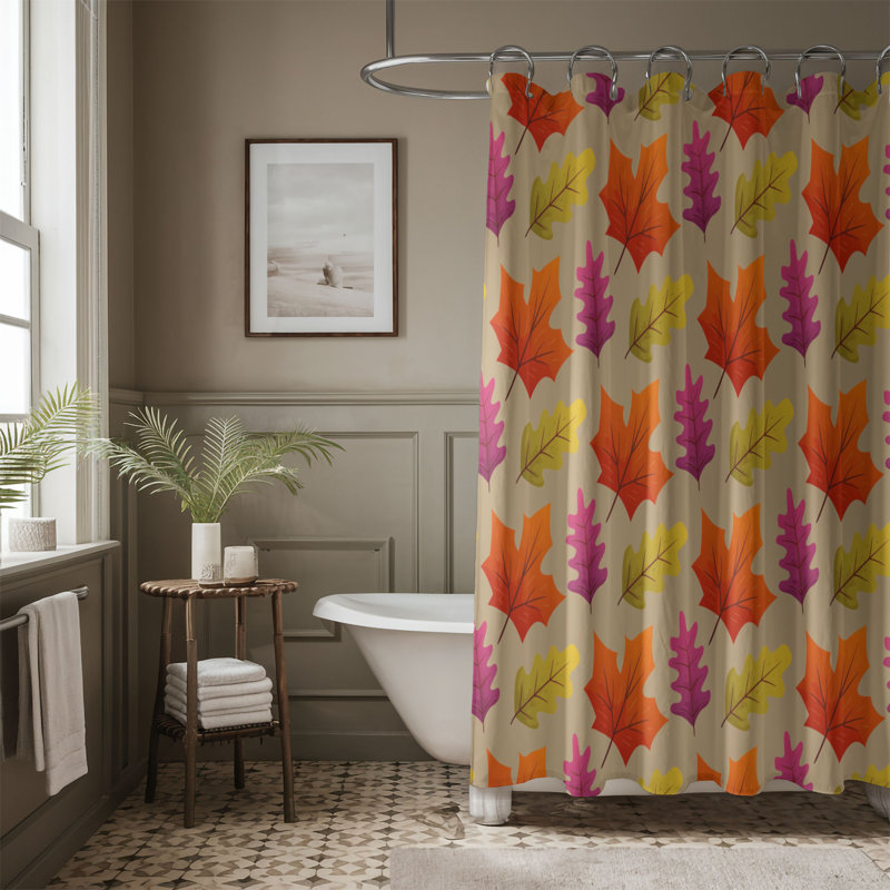 Rideau de douche standard 1 pièce Autumn Whisper, H 74 po x l 71 po