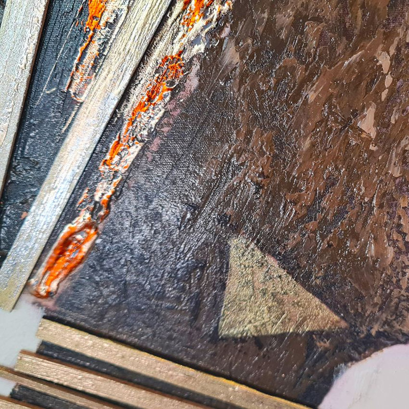 Peinture à l'huile décorative, H 27,56 po x l 39,37 po x P 1 po