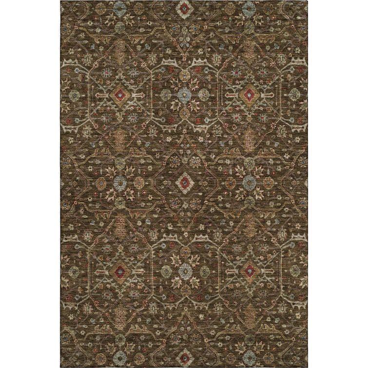Premium Machine Washable Ducote AMF1130 Global Rug