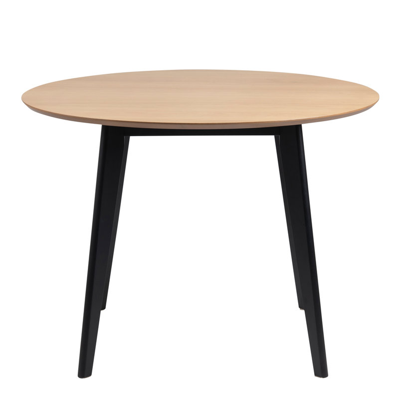 Fenja Round Dining Table, 76 H x 105 L x 105 W cm, Oak/Black