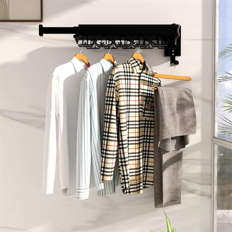 Upgraded Wall Mounted Drying Rack - 3-Fold Design With 24 Hooks