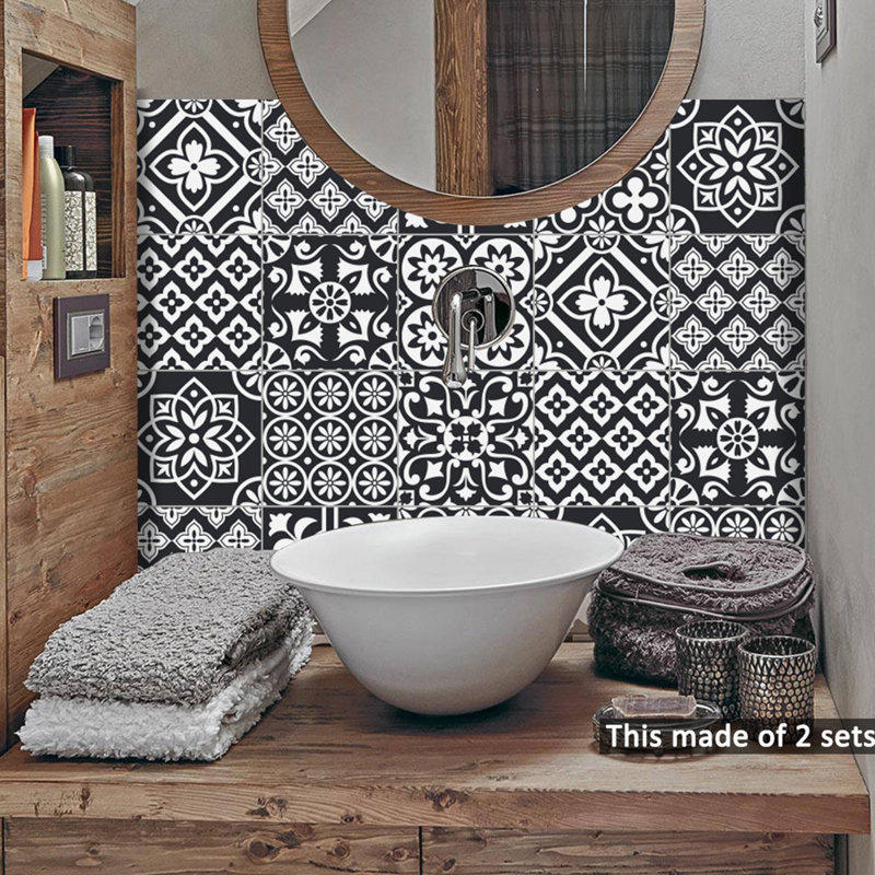 Huse 20cm W x 20cm L PVC Peel and Stick Field Tile
