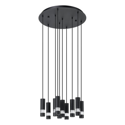 Paiyton 23-inch 10-light Black Pendant Light
