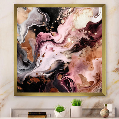 " Pink Black Chromatic Agate I "