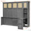 Lit escamotable avec bureau et armoires de rangement en rotin-131274444