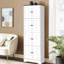 Armoire de rangement blanche à 8 portes et 4 tablettes pour dortoir - pratique dans le salon, la cuisine, la chambre à coucher, la salle de bain et le bureau