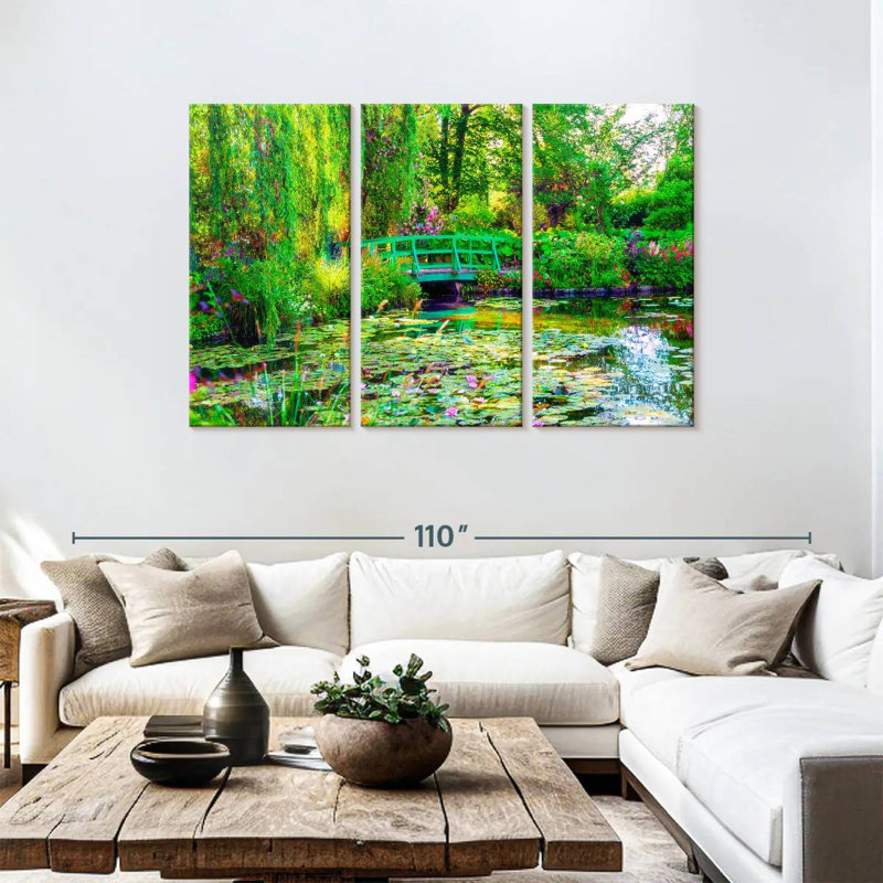 Jardin de Senne Monet à Giverny, France, H 48 po x l 74 po