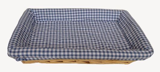Yvonne Wicker Tray, Blue