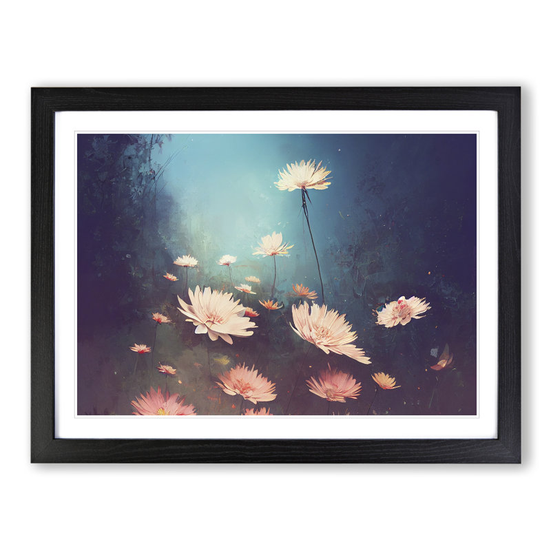 Field Of Flowers Vol.2 - Single Picture Frame Print, Black, 46cm H x 64cm W x 2cm D