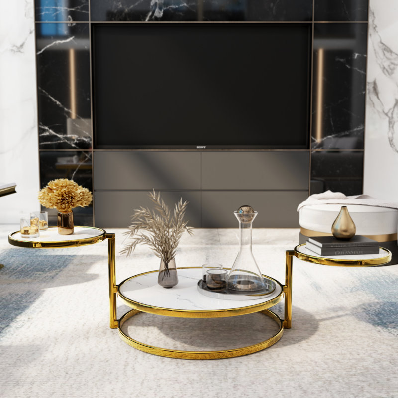 Desdee Glass Top Single Coffee Table