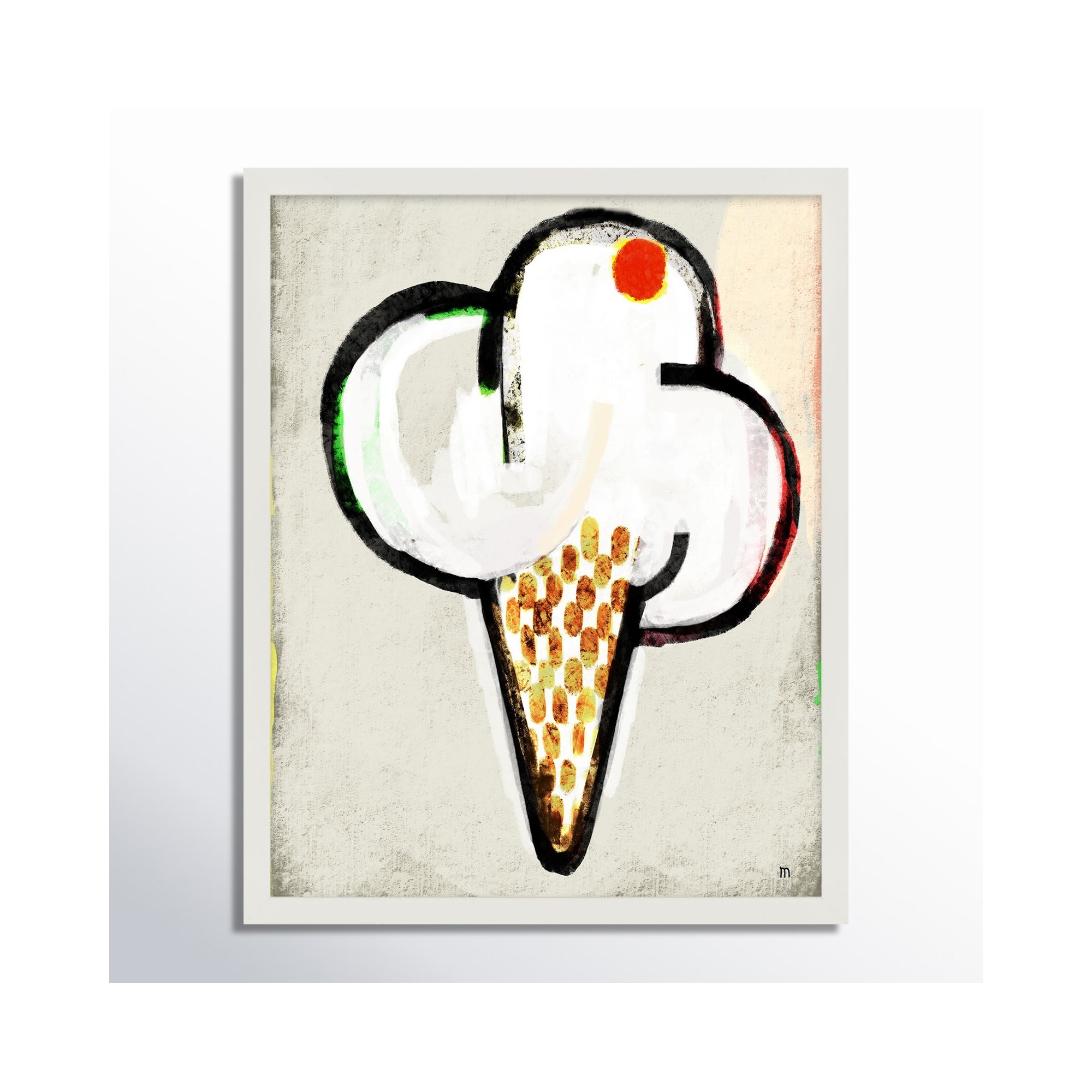 Threat by StudioM, White Framed Paper, 25" H x 20" W x 1.25" D