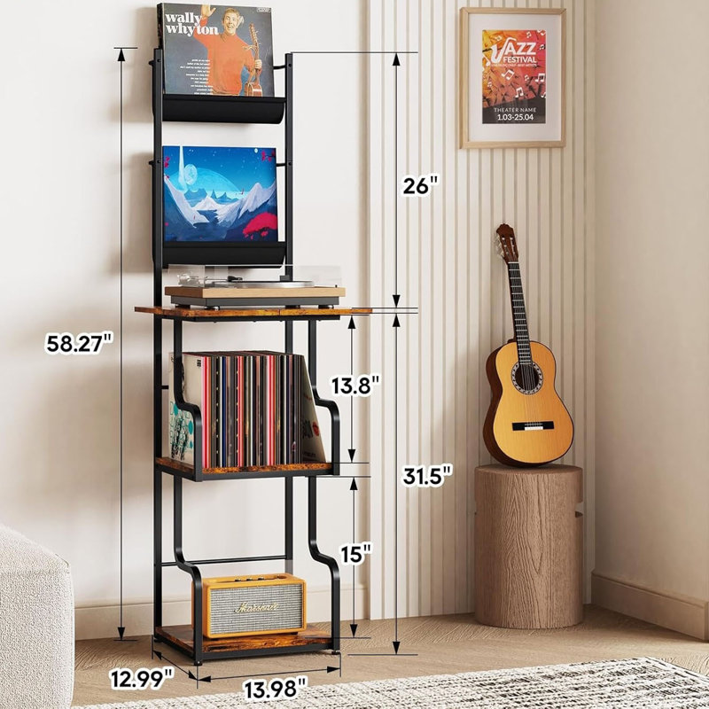 147.3cm H Media Shelves