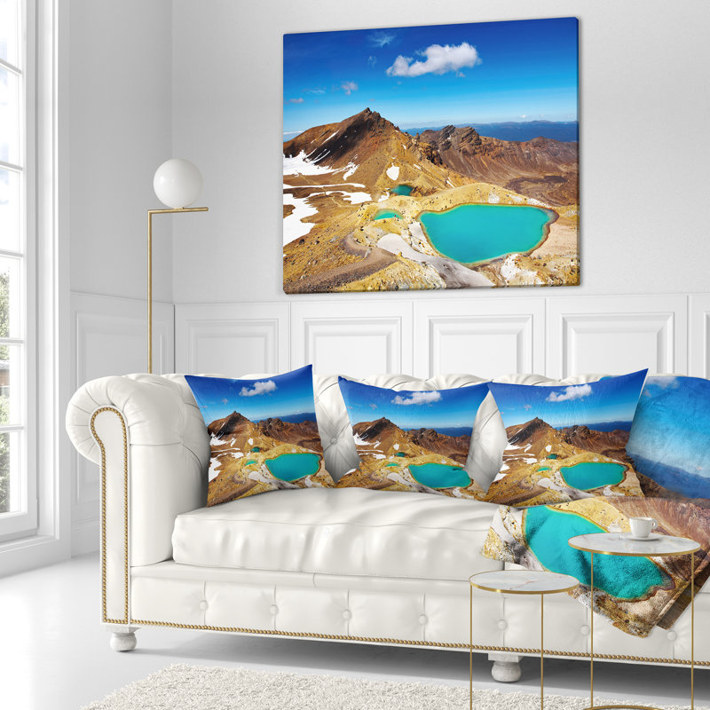 Coussin lombaire en émeraude lacs new zealand