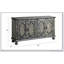 Armoire console Pavan au fini gris rustique avec rangement spacieux et design polyvalent pour les maisons modernes