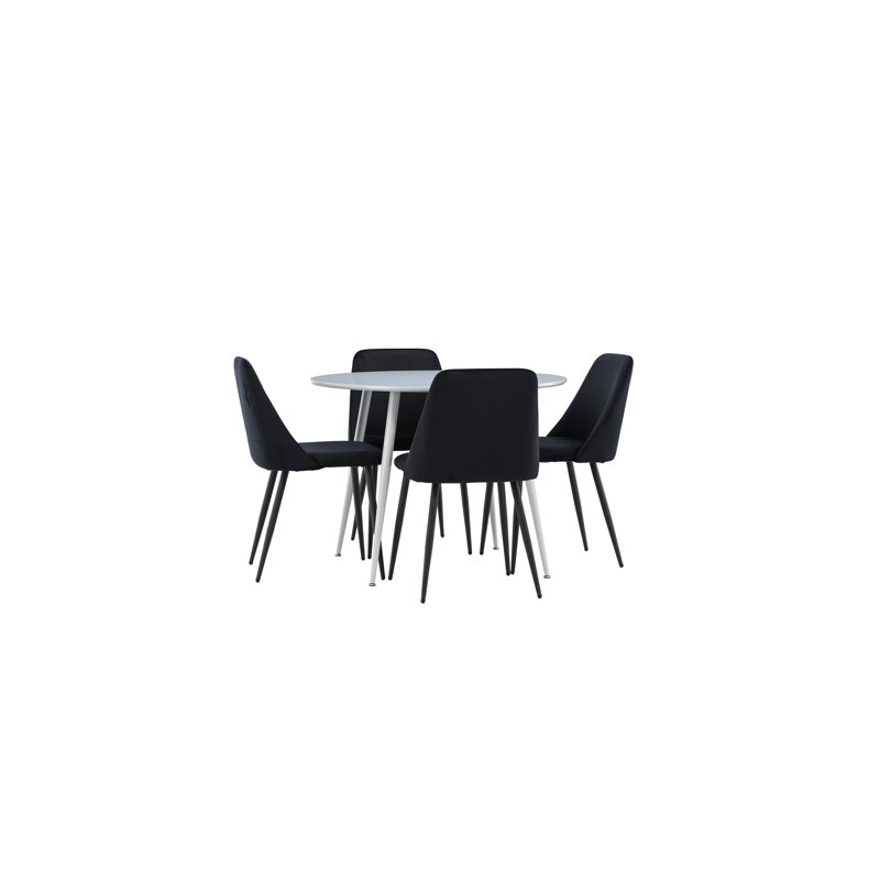 Woodall 4 - Person Dining Set, Grey