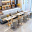 Banc rembourré en similicuir Light Luxury Cafe-101386029