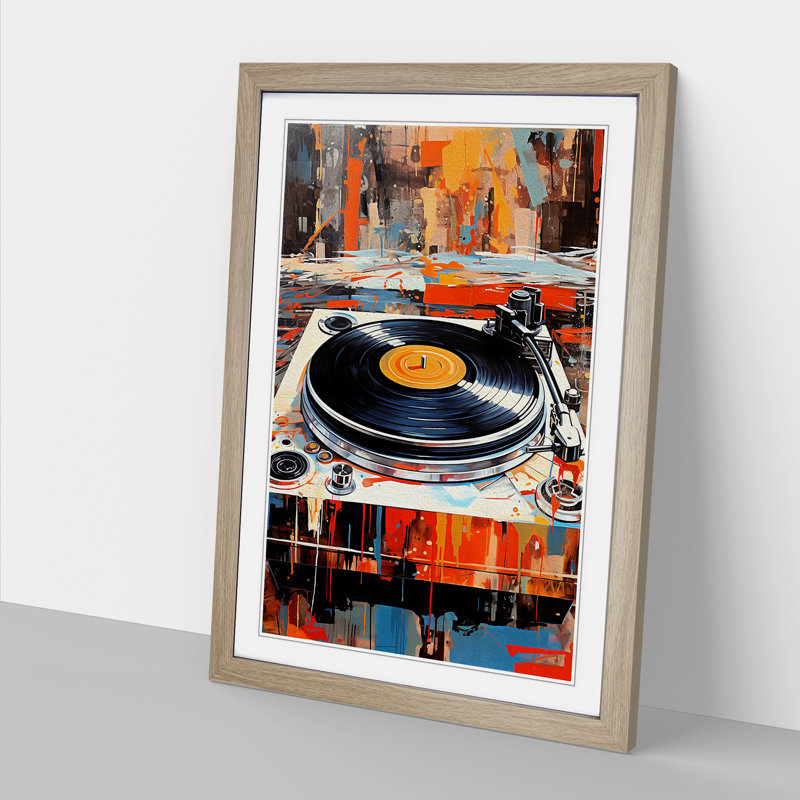 Record Player Informel - Framed Print