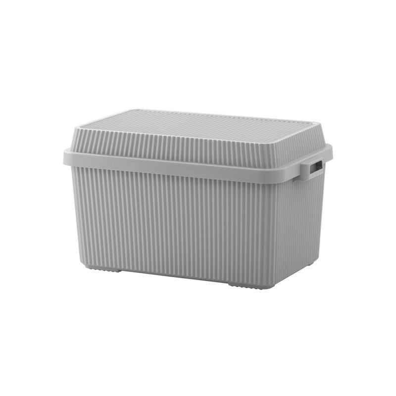 Boîte de rangement en plastique Like-it, H 17,75 po x l 16,61 po x P 27,83 po, Gris