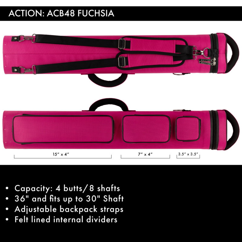 Action Backpack ACB48 4x8 Fuchsia Hard Case, Fuchsia