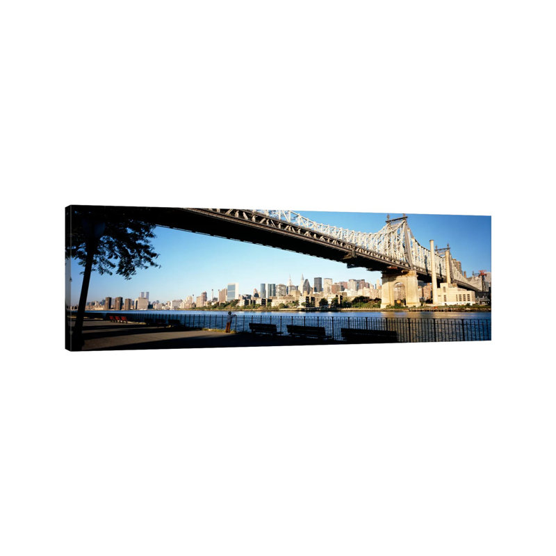 Bridge Across A River, Queensboro Bridge, East River, Manhattan, New York City, New York State, USA by Panoramic Images - Wrapped Canvas Panoramic Gallery-Wrapped Canvas Giclée