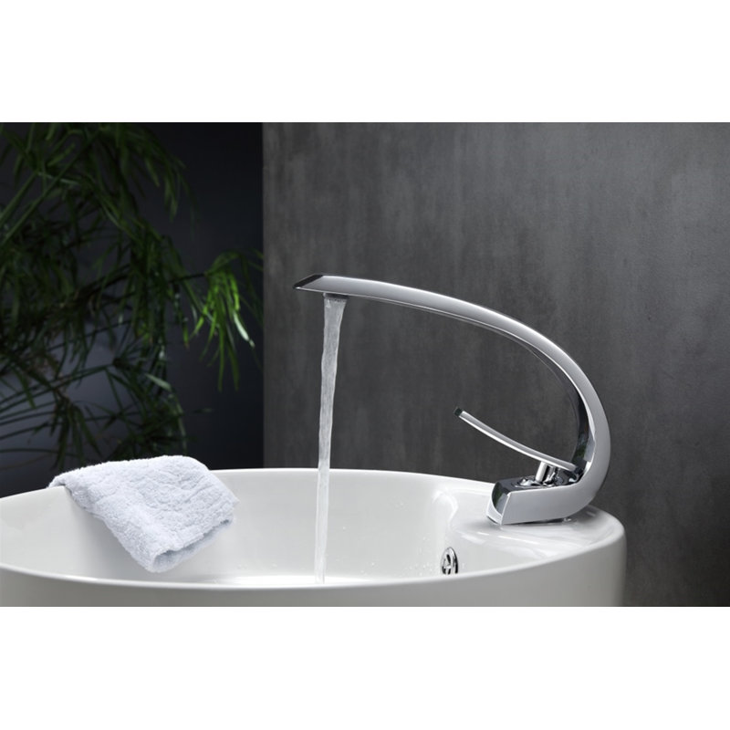 Robinet de salle de bain à un trou à trou moderne levier modern Arcco, Chrome