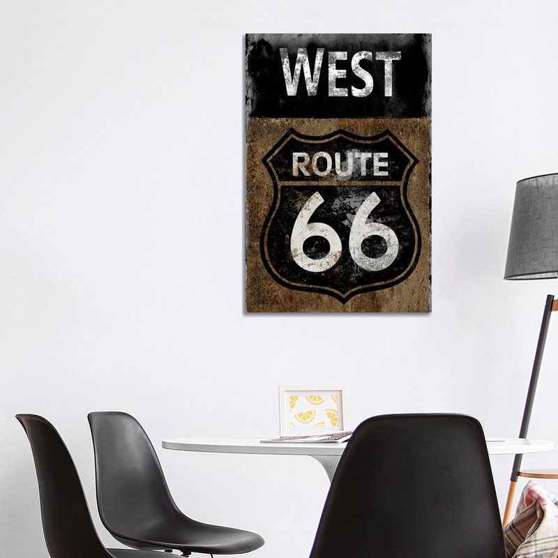 Route 66 West by Luke Wilson - Gallery-Wrapped Canvas Giclée on Canvas, Canvas, 101.6 cm H x 66.04 cm W x 1.91 cm D