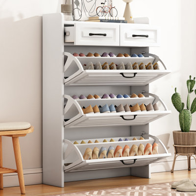 24 Pair Flip Down Shoe Storage