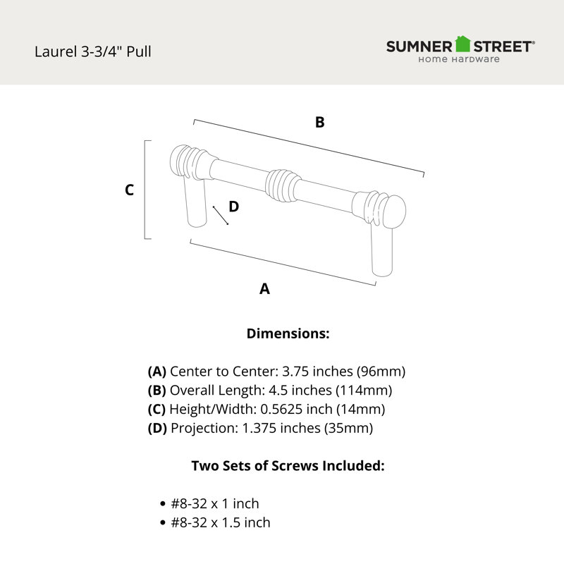  Laurel 3-3/4" Satin Copper Bar Pull