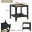 Modern Glass Square End Table With 2-Layer Design And Sturdy Metal Frame For Living Room-515294623