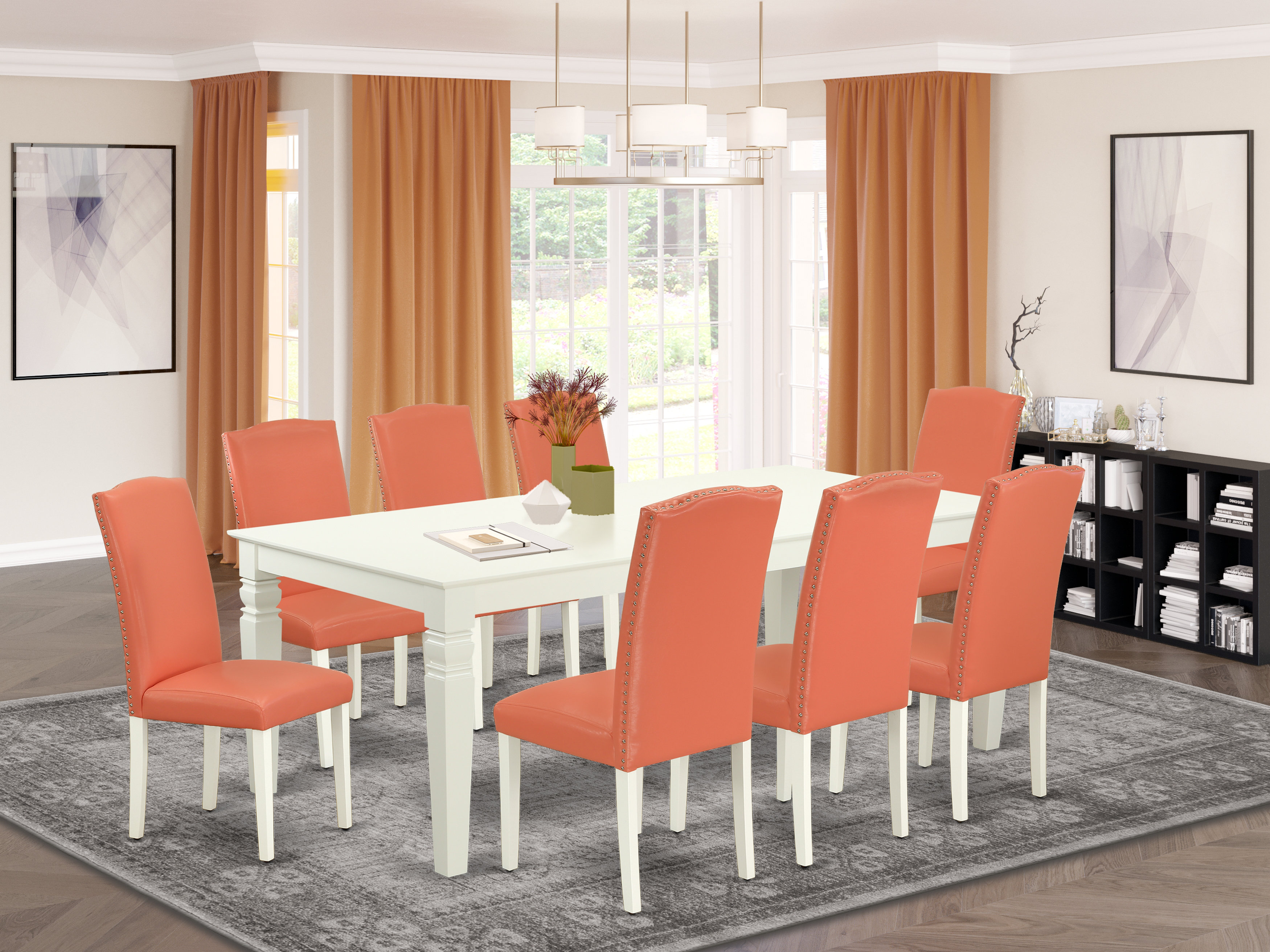 9 piece solid wood deals dining set