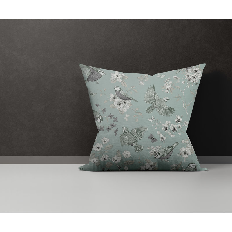  Housse de coussin en coton Cosette, L 17 po x H 17 po, Émeraude