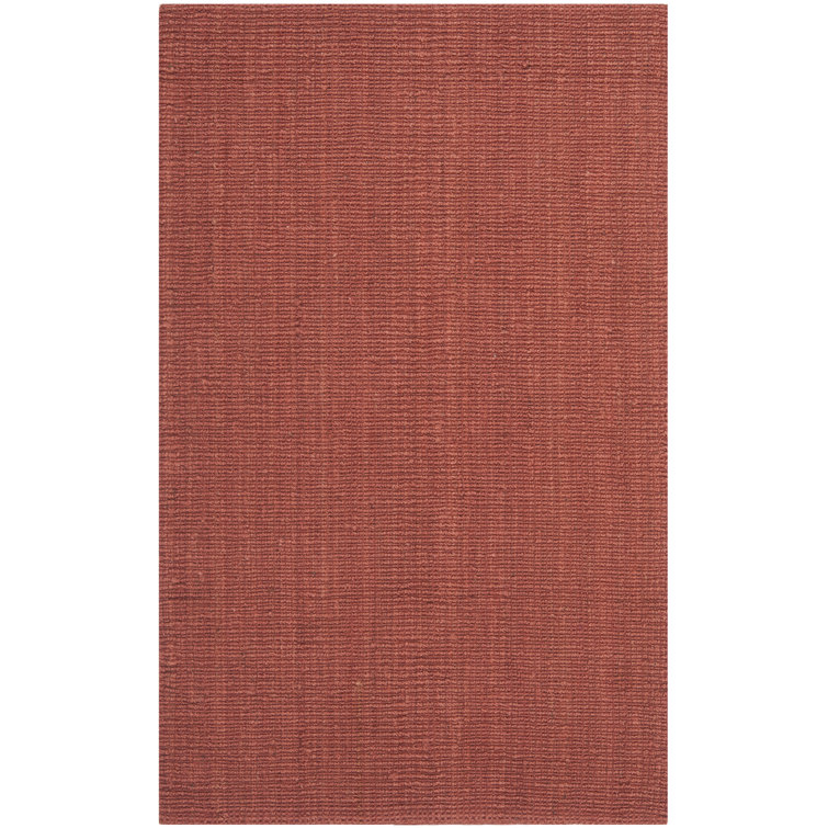 Jakwan Handmade Flatweave Jute Rust Area Rug