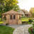 9 ft. W x 9ft. D Penthouse Cedar Wood Garden Shed with French Doors