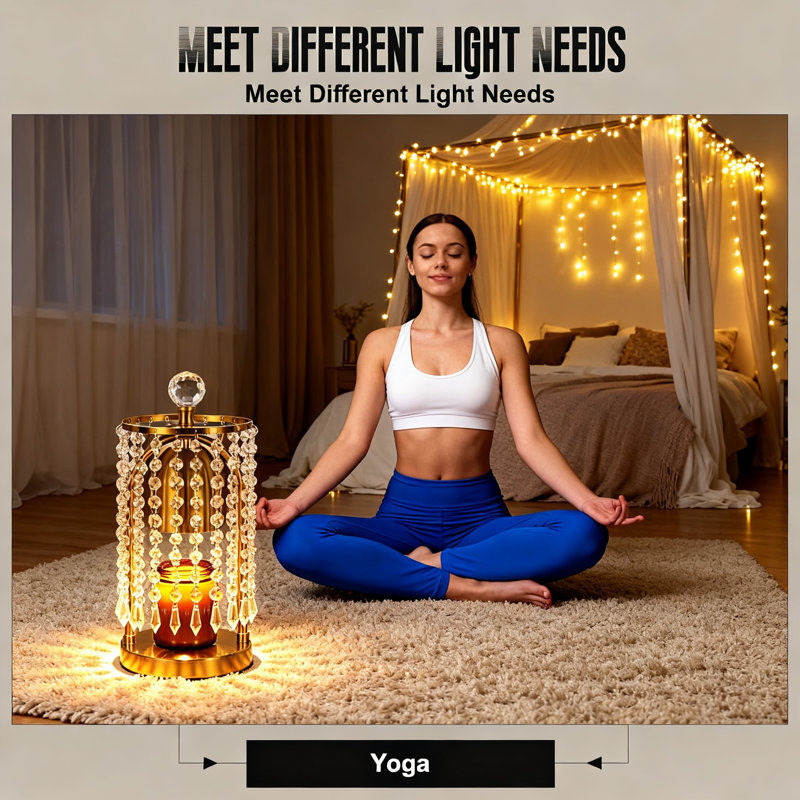Lampe-bougie avec minuterie et gradateur (doré)