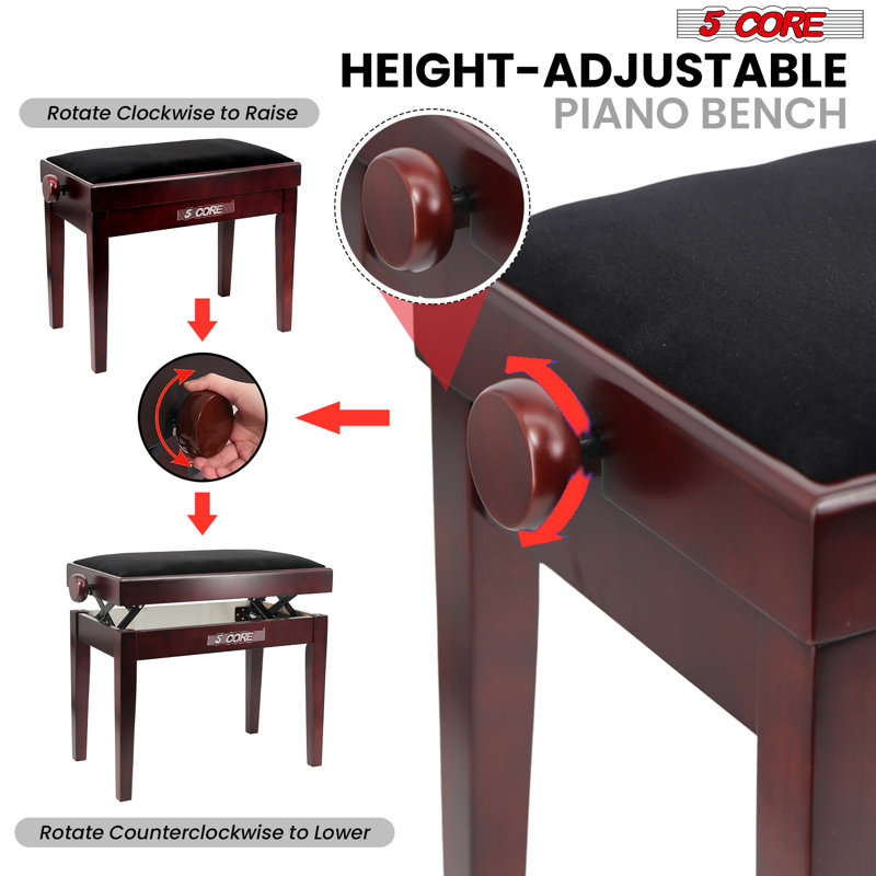Chaise de musicien robuste 5 pouces, Brun