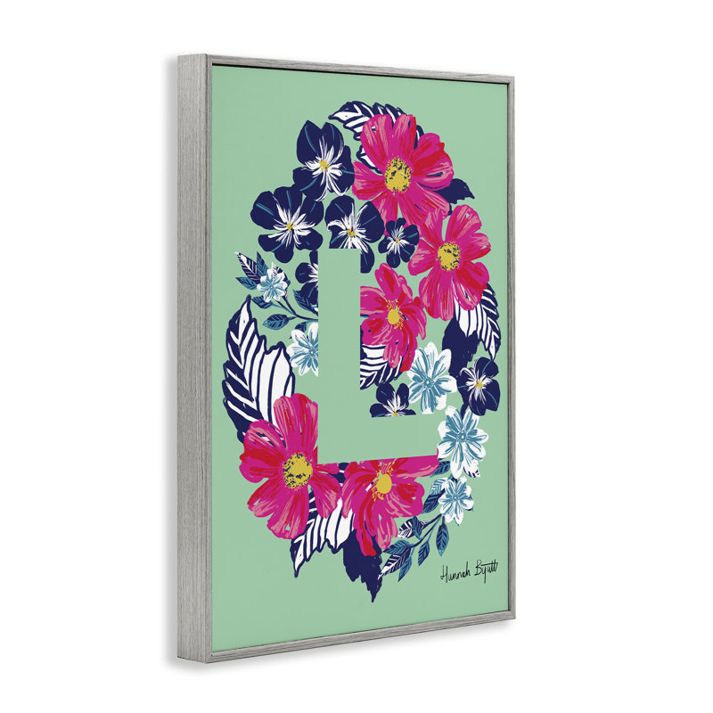 «Floral Bloom», lettre L, giclée par Hannah Louise Byatt, Estampe numérique Farmhouse, H 24 po x l 16 po