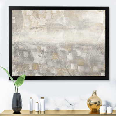«Gray Abstract Watercolor», reproduction sur toile encadrée