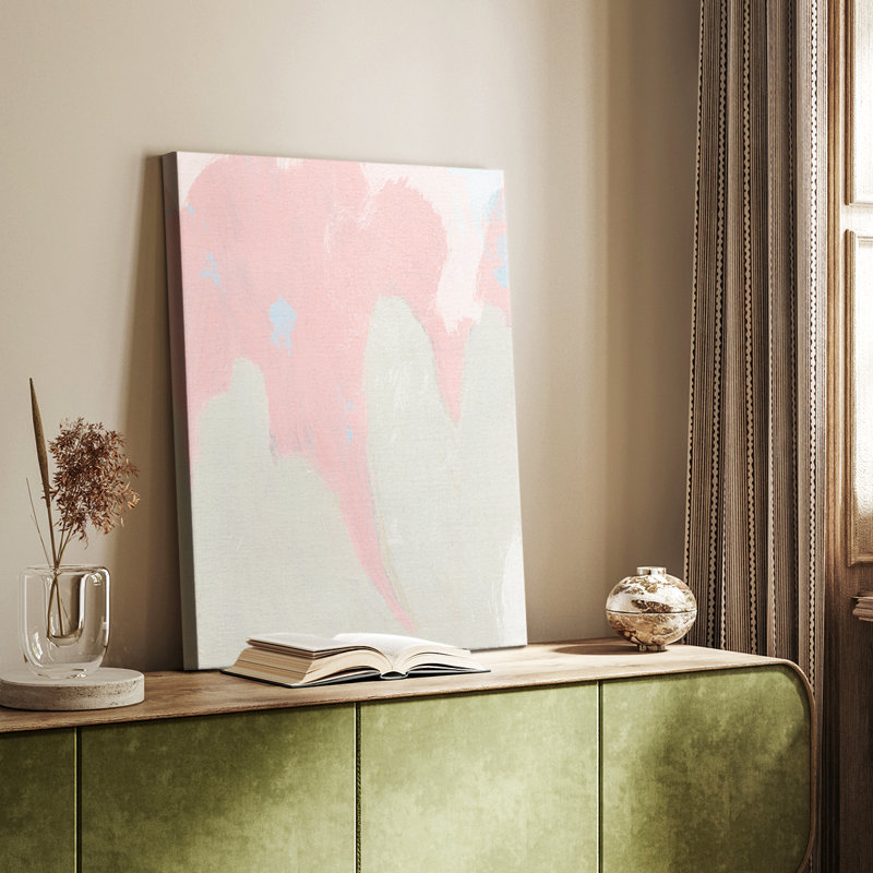 Blushing Abstract IV -Custom Wrapped Gallery Cavas, 36" H x 24" W