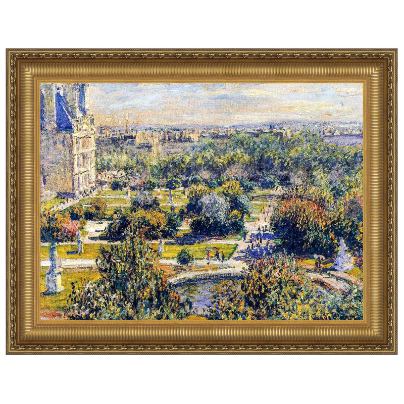 Vue du jardin des Tuileries, 1875, reproduction sur toile encadrée, H 19,25 po x l 23,25 po