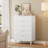 Fluted 5-Drawer Dresser For Bedroom, 28" Modern Chest Of Drawers With Deep Drawers, Wood Drawer Organizer For Living Room, Hallway, Nursery, Hallway Closet-1628883097