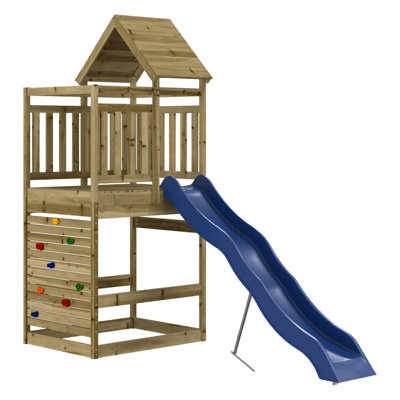 Galaviz Freeport Park 269cm W x 114cm D Outdoor Solid Wood Playhouse