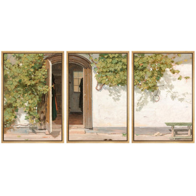 "Porte d'entrée rustique avec vignes"