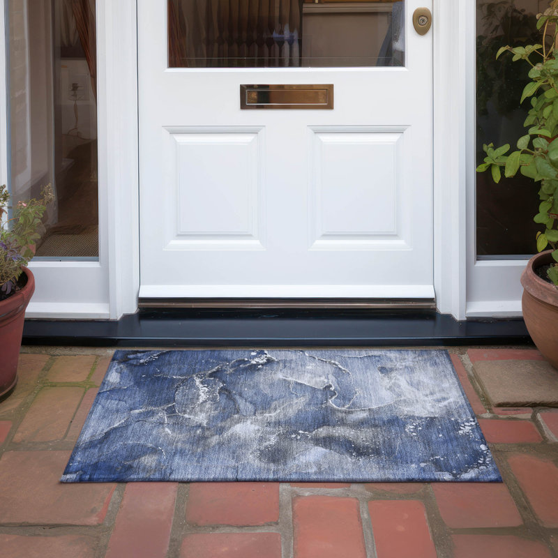Abstract Indoor / Outdoor Rug, Rectangle 1'8" x 2'6"