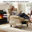 Fauteuil inclinable manuel réglable en 3 positions, en tissu, idéal pour les petits espaces, pour le salon et la chambre.-278019773
