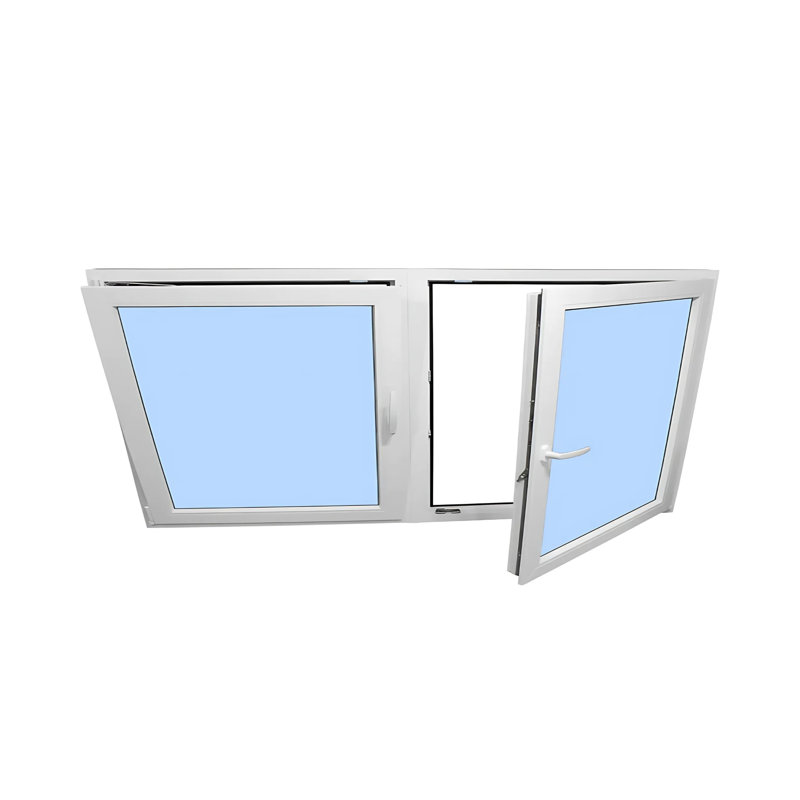 Elite Euro Tilt and Turn in White Left and Right Double Sash with Screens, 48" W x 20" H
