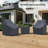 Swivel Metal Gliders Patio Seating Set Outdoor Furniture Covers