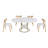 Extendable Dining Table Sets With Marble And Wood For Modern Kitchens