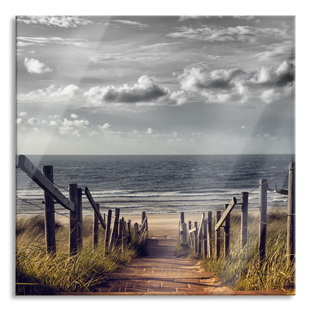 Glasbild Quadratisch | Wandbild Auf Echtglas | Weg Zum Strand Am Meer Inkl. Aufhängung Und Abstandshalter GLAS_LQy16876 ...